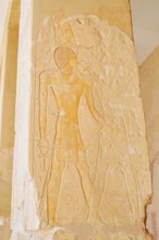 Relief, Temple of Hatshepsut, Mortuary Temple of Hatshepsut, Deir el-Bahari, Thebes, Luxor, Egypt