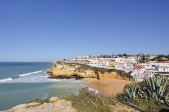 Coast and town view, Carvoeiro, Algarve, Portugal