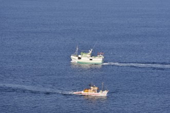 Fishing boats on the sea, Lagos, Algarve, Portugal