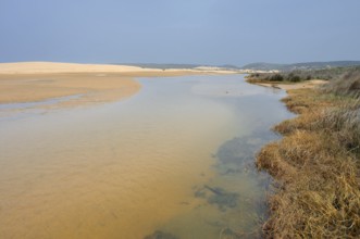 Lagoon at Praia da Bordeira beach, Carrapateira, Parque Natural do Sudoeste Alentejano e Costa