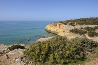 Rocky coast near Benagil, Algarve, Portugal