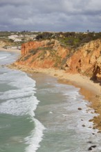 Rocky coast, Praia de Porto de Mos, Algarve, Portugal