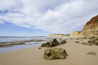 Rocks on the beach, Praia do Porto de Mos, Algarve, Portugal
