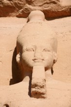 Statue of Ramses II, Temple of Hathor or Temple of Nefertari, Temple of Abu Simbel, Nubia, Egypt
