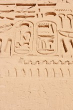 Relief at the Temple of Hathor or Temple of Nefertari, Temple of Abu Simbel, Nubia, Egypt