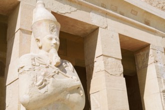 Osiris Pillar at the Temple of Hatshepsut, Mortuary Temple of Hatshepsut, Deir el-Bahari, Thebes,