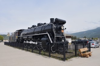 Steam locomotive, steam locomotive 6015 of the Canadian National Railway, Jasper, Jasper National
