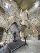 View of the interior of the restored historic castle tower of Altendorf Castle in the Burgaltendorf
