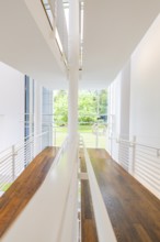 Modern interior with large windows and a view of a green garden, Frieder Burda Museum, Baden Baden,