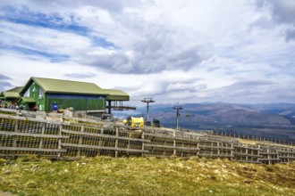 View of Nevis Range Mountains, Grampian Mountains, Fort William, Highland, Lochaber, Scotland, UK