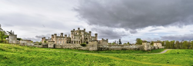 Panorama of Ruins of Lowther Castle and Gardens, Lowther, Cumbria, England, United Kingdom