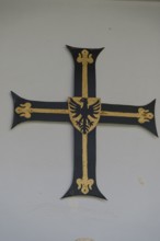 Grand Master's Cross, heraldic cross and emblem as a sign of rank and dignity, inner courtyard of