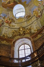 In the Baroque State Hall of the Court Library in the Austrian National Library in the Vienna