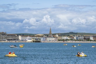 Beach and seaside in Weymouth, Esplanade, Weymouth, Dorset, England, United Kingdom