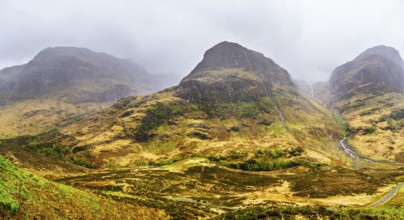 Three Sisters, Glencoe Valley, Argyll, Scotland, United Kingdom