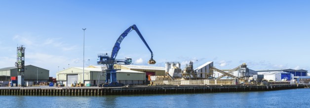 Panorama of Port Docks in Poole, Dorset, England, United Kingdom