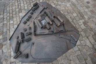 Bronze casting from Bebenhausen Monastery, overview with designations, Bebenhausen Monastery and