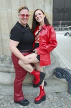 Steffi Irmen with friend Kiara Lillian at the 47th Christopher Street Day under the motto Never be