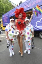 Michelle de la Rose (m.) at the 47th Christopher Street Day under the motto Never be silent again