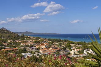 Clouds drift over the Costa Rei, a south-eastern coastal section of the Italian Mediterranean