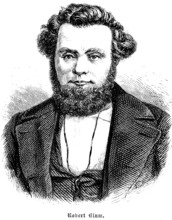 Robert Blum, German politician and writer, portrait, Prussia, historical illustration 1896