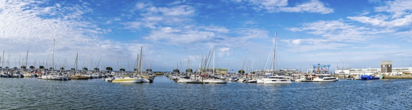 Panorama of Marina and Beach in Arcachon, Gironde, France