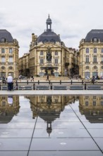 Miroir d'eau and Place de la Bourse, Bordeaux, Gironde, Nouvelle-Aquitaine, France