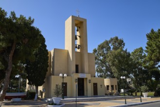 Church of Saint Francis, Church of Saint Nicholas, Agios Nikolaos, Church building with bell tower,