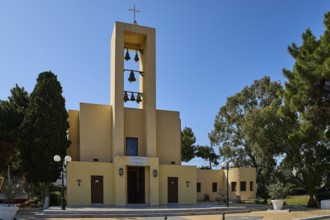 Church of Saint Francis, Church of Saint Nicholas, Agios Nikolaos, Modern church with bell tower