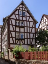 Half-timbered houses in the old town centre of Büdingen, Hesse, Germany