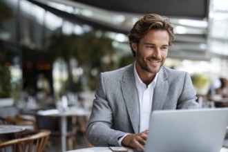Business lunch in cafe where business ideas can be discussed in informal setting, AI generated