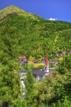 View of the village and the valley, Sölden, Ötztal, Ötztal Alps, Tyrol, Austria