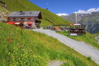 Rettenbachalm on the Ötztal Glacier Road, Sölden, Ötztal, Ötztal Alps, Tyrol, Austria