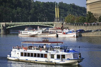Excursion boats, Vltava, Prague, Czech Republic
