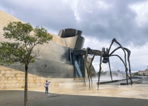 Bilbao, Spain, October 23, 2025: Guggenheim Museum of modern and contemporary art in Bilbao, Spain
