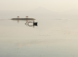 Fishing dock (Junkung) on Sanur beach, Bali, Indonesia