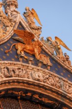 Ornate details on Basilica San Marco, St Mark's Square, Venice, Veneto, Italy
