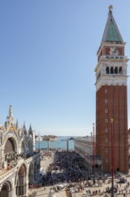 Basilica San Marco, St Mark's Square, Campanile, Venice, Veneto, Italy