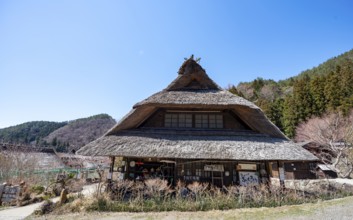 Iyashinosato open-air museum, old Japanese village with traditional houses, Fujikawaguchiko, Saiko,