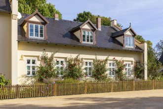 Schlossvorwerk Muskau in Muskauer Park, UNESCO World Heritage Site, Bad Muskau, Upper Lusatia,