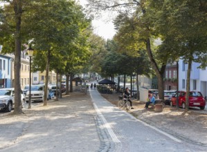 Allee Lindenring between the two old town centers in Naumburg (Saale), Saxony-Anhalt, Germany