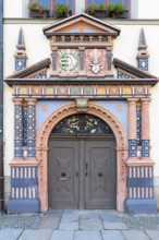 Renaissance portal at Naumburg City Hall (Saale), Saxony-Anhalt, Germany