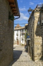 Buildings in the medieval village of Longás, Val d'Onsella, Zaragoza province, Aragon, Spain