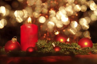 First Advent, Christmas decoration and candlelight, Germany