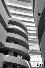 ARoS Aarhus art museum, spiral ramp, spiral staircase, modern architecture, incidence of light,