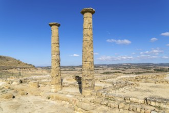 Yacimiento romano de los Bañales, Roman archaeological site of Los Banales, near Layana, Zaragoza