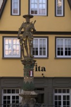 Marktbrunnen Wappner, Old Town, Bietigheim-Bissingen, Baden-Württemberg, Germany
