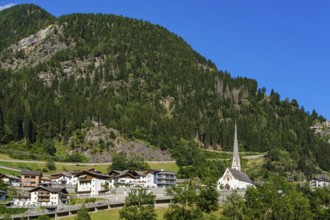 Picturesque view of moss in Passeier, Italian Moso in Passiria, South Tyrol, Italy