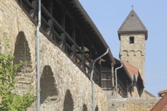 Historic City Fortification and Grey Tower, City Wall, Kirchheimbolanden, Rhineland-Palatinate,