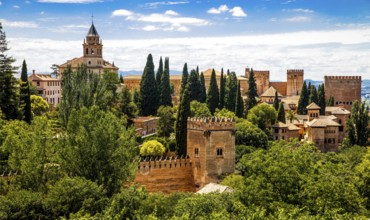 View of Alhambra with Alcazaba, Granada